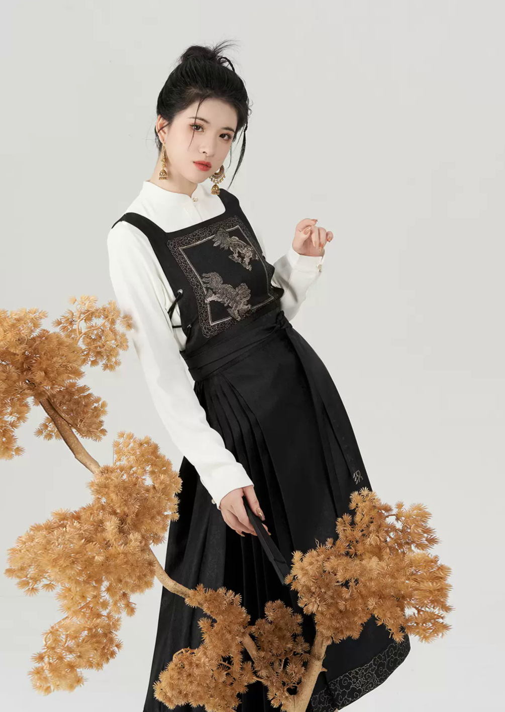 Original Ming Dynasty Modern Hanfu Qipao Cheongsam Dress Skirt, gifts for women 2024