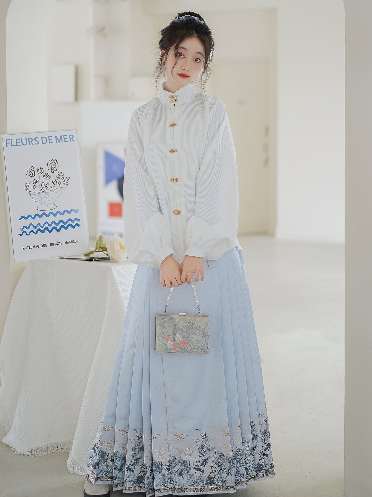 Mamian Dress オリジナル漢服の女性用馬面スカート: 日常着のクラシックな明朝スタイル