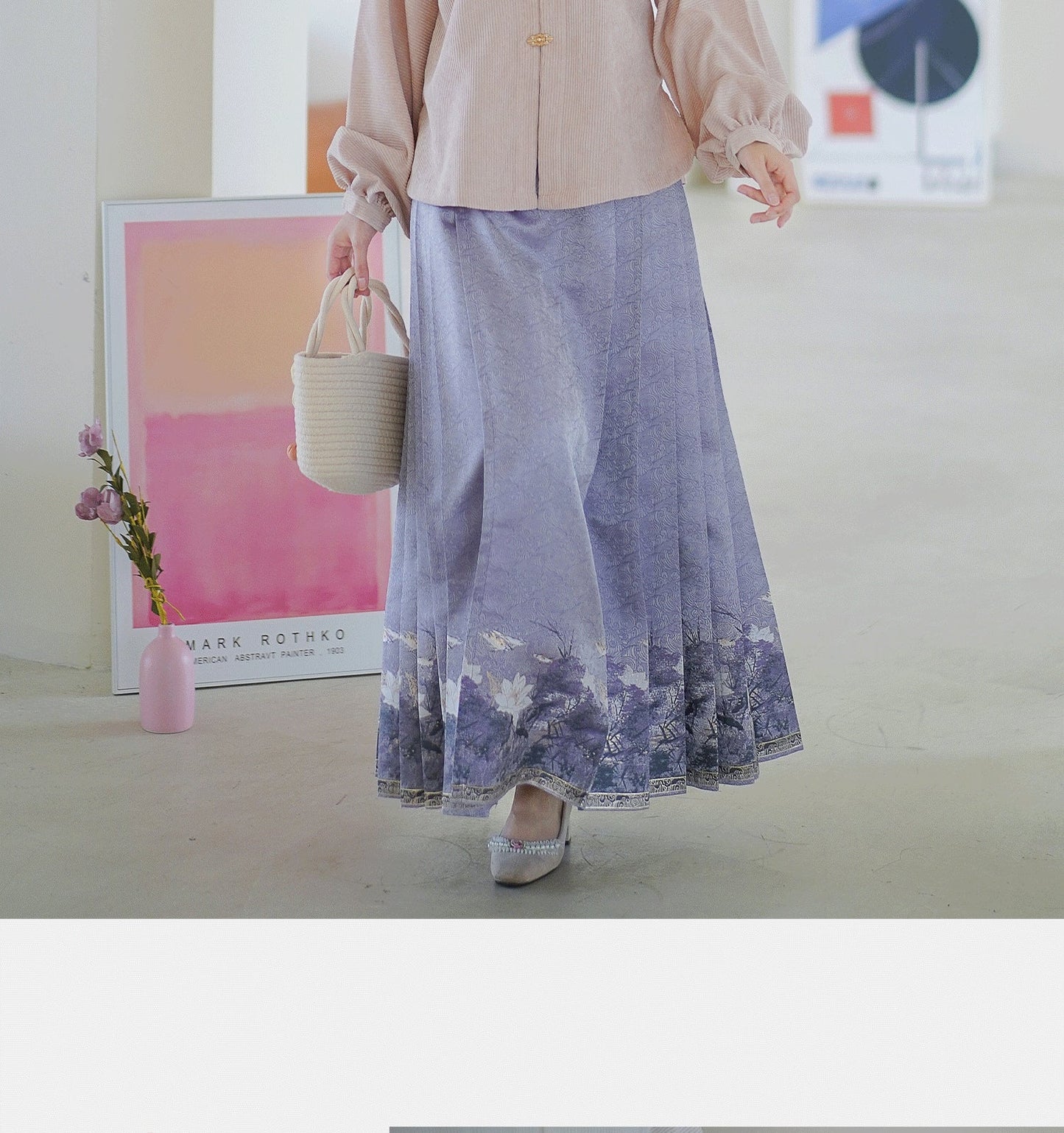 Mamian Dress オリジナル漢服の女性用馬面スカート: 日常着のクラシックな明朝スタイル