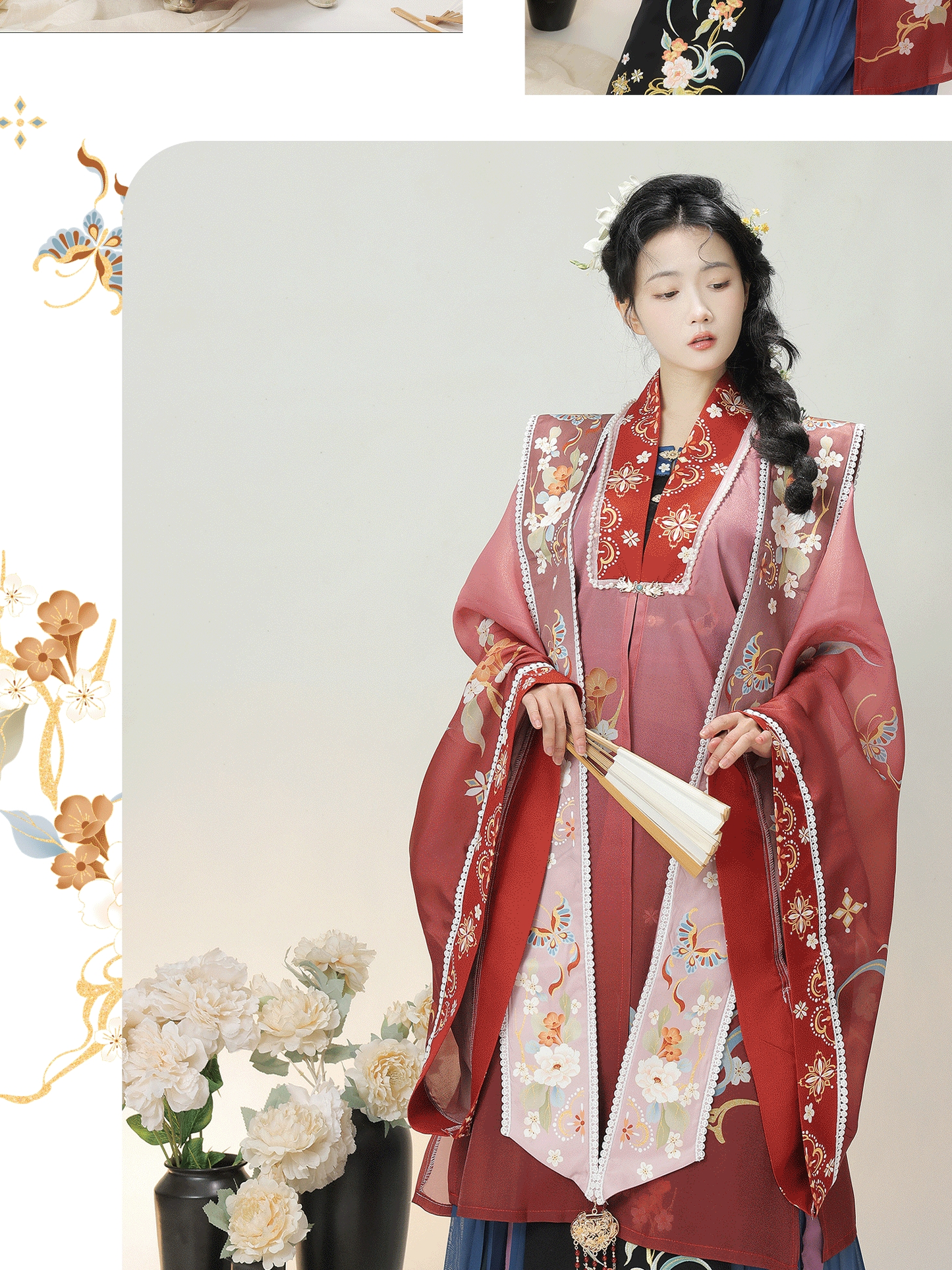 明代のオリジナル漢服とアクセサリー:絶妙な明代の花嫁装飾品