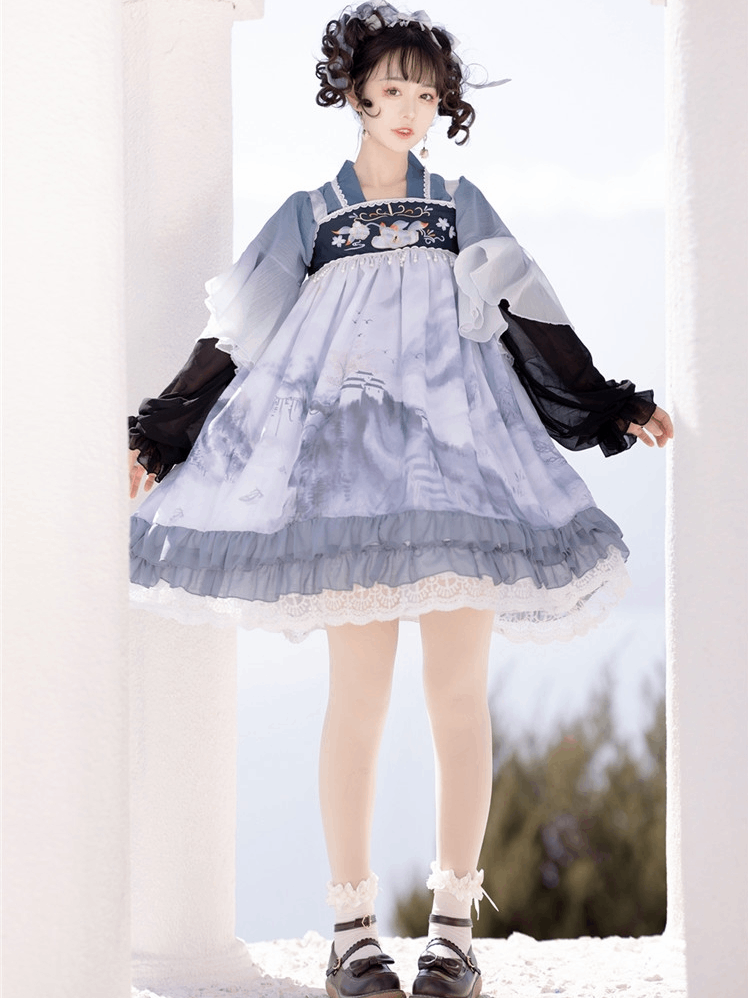Original New China Style Hanfu Qipao Cheongsam Dress Skirt, gifts for women 2024