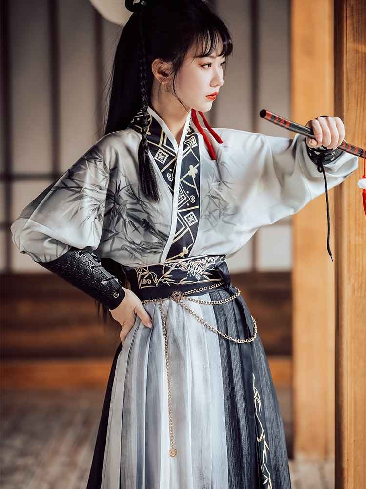 宋王朝ユニセックスインクウォッシュスタイル:男性と女性のためのオリジナル漢服腰丈ジャケット - 多用途の日常着