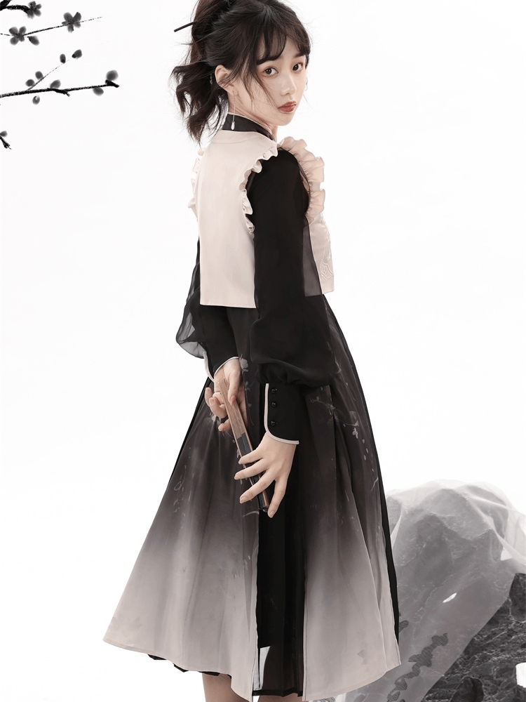 Plum New China Style Hanfu Qipao Cheongsam Dress Skirt, gifts for women 2024