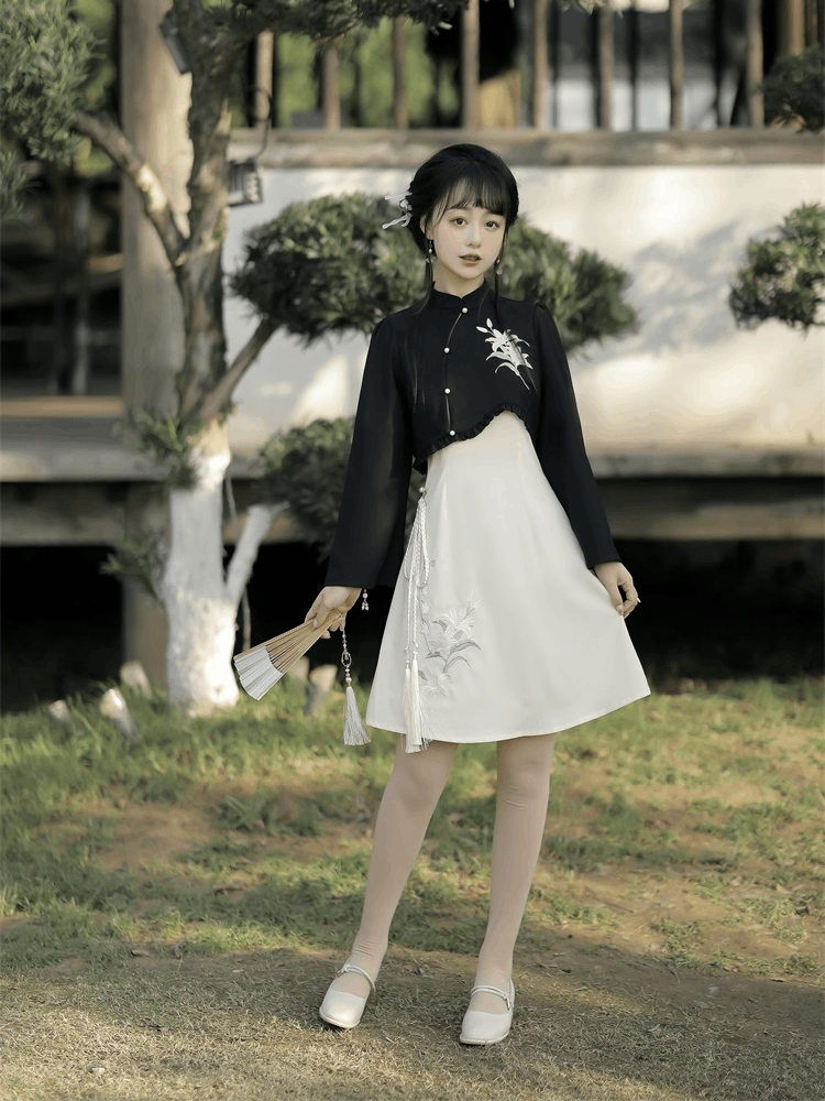 Original Wind New China Style Hanfu Qipao Cheongsam Dress Skirt, gifts for women 2024