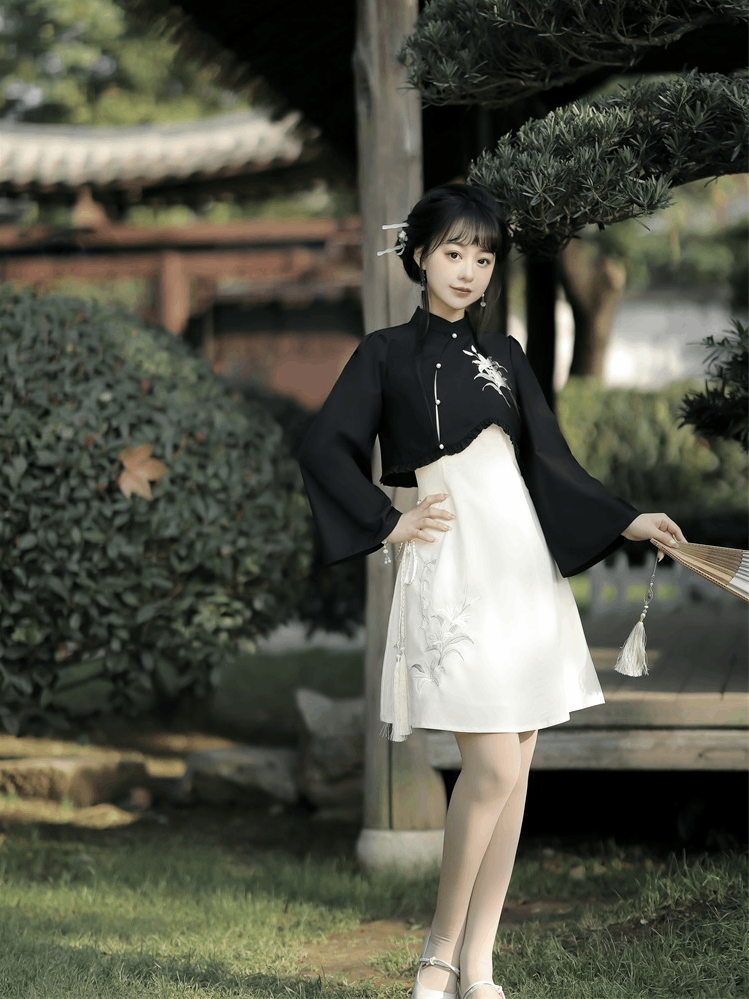 Original Wind New China Style Hanfu Qipao Cheongsam Dress Skirt, gifts for women 2024