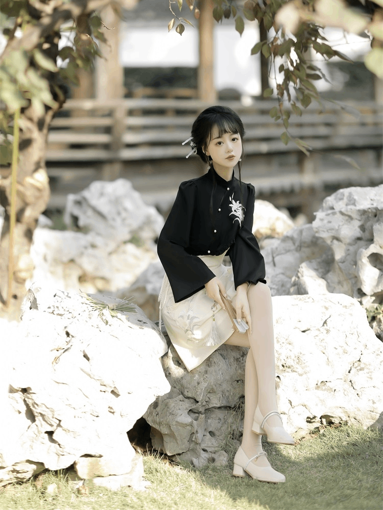 Original Wind New China Style Hanfu Qipao Cheongsam Dress Skirt, gifts for women 2024