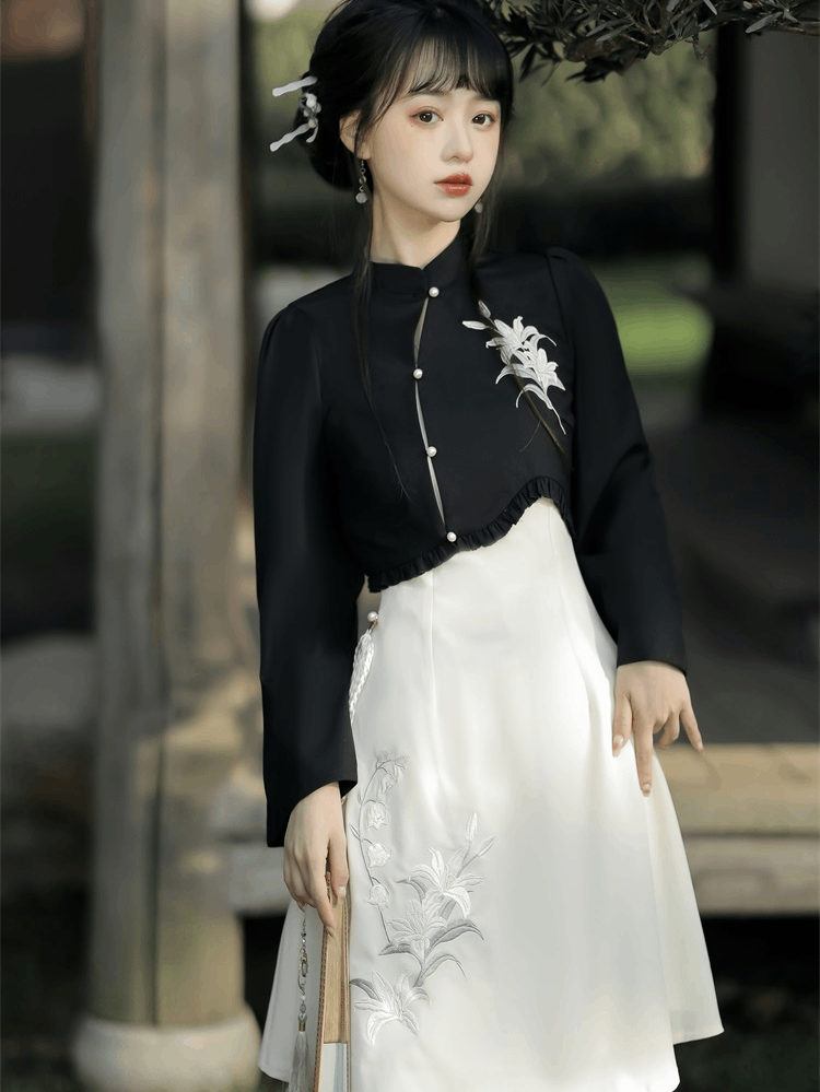 Original Wind New China Style Hanfu Qipao Cheongsam Dress Skirt, gifts for women 2024