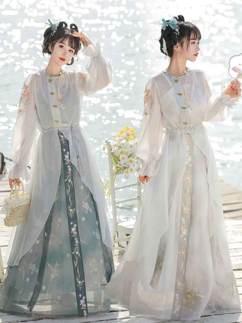 Horse-Face Modern Hanfu Qipao Cheongsam Dress Skirt, gifts for women 2024