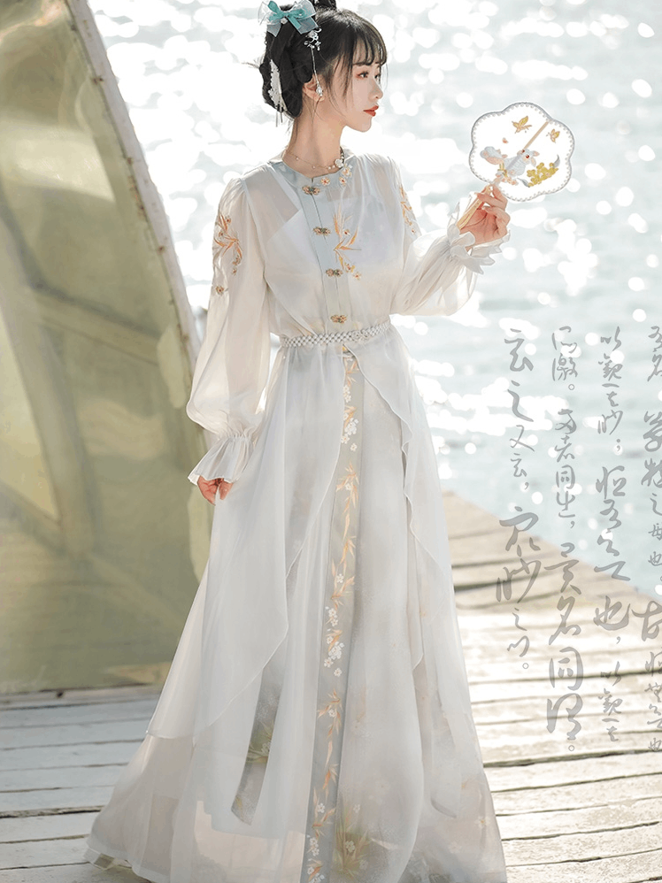 Horse-Face Modern Hanfu Qipao Cheongsam Dress Skirt, gifts for women 2024
