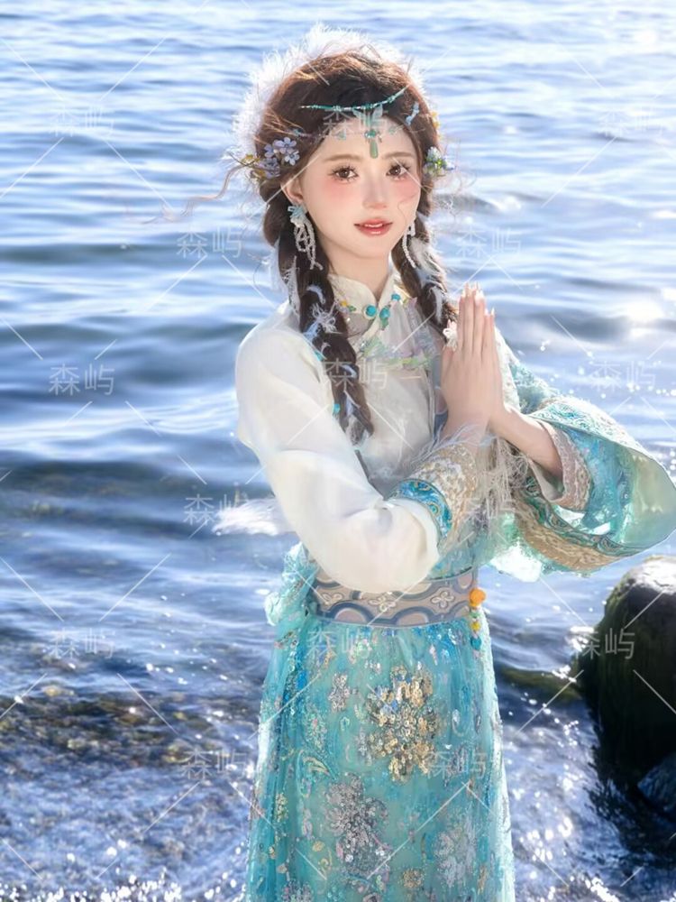 Ethnic Minority Series Wanderlust Portraits Tibetan Hanfu 19