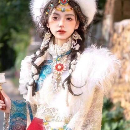 Ethnic Minority Series Wanderlust Portraits Tibetan Hanfu 44
