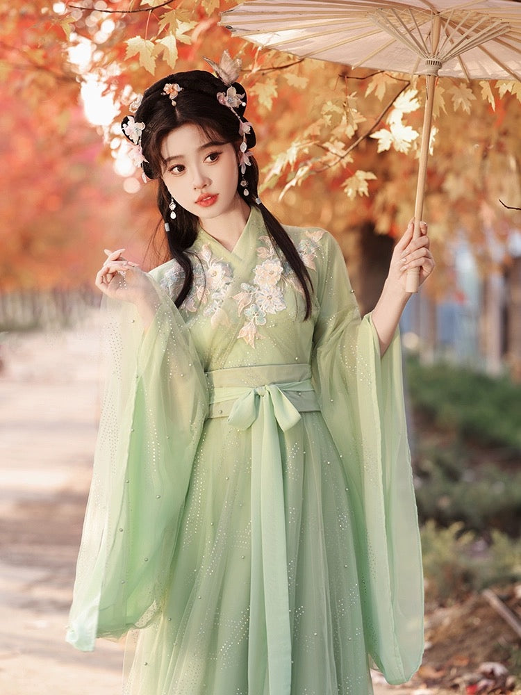 Enchanting Wei-Jin Style Traditional Hanfu Qipao Cheongsam Dress Skirt, gifts for women 2024