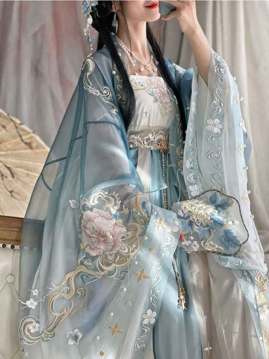 Tang Dynasty Traditional Hanfu Qipao Cheongsam Dress Skirt, gifts for women 2024