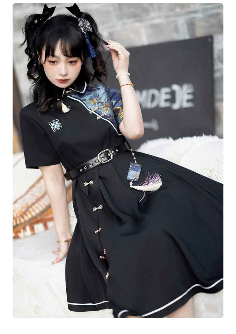 Daily Han New China Style Hanfu Qipao Cheongsam Dress Skirt, gifts for women 2024