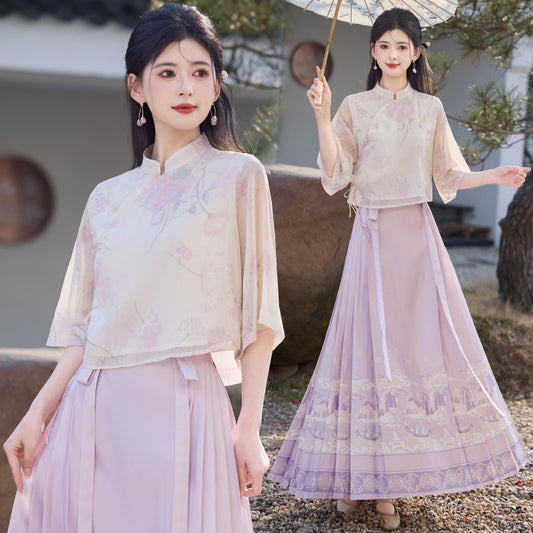 Lookbook Series Plus Size Printing Hanfu 1043+12181 Pink