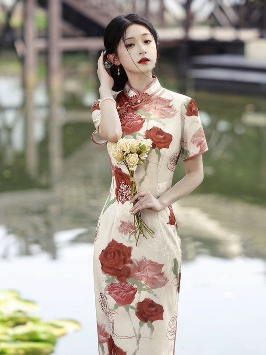 Modernized Hanfu Qipao Cheongsam Dress Skirt, gifts for women 2024