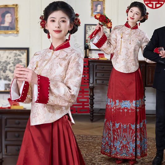 Lookbook Series Plus Size Printing Hanfu 2596+2159+015 Red