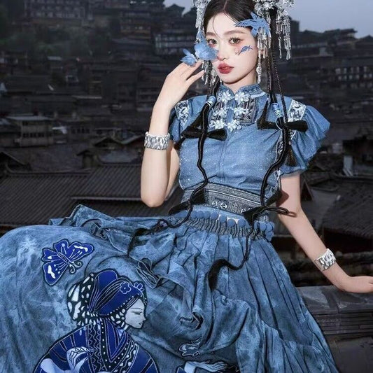 Ethnic Minority Series Wanderlust Portraits Miao Hanfu 53