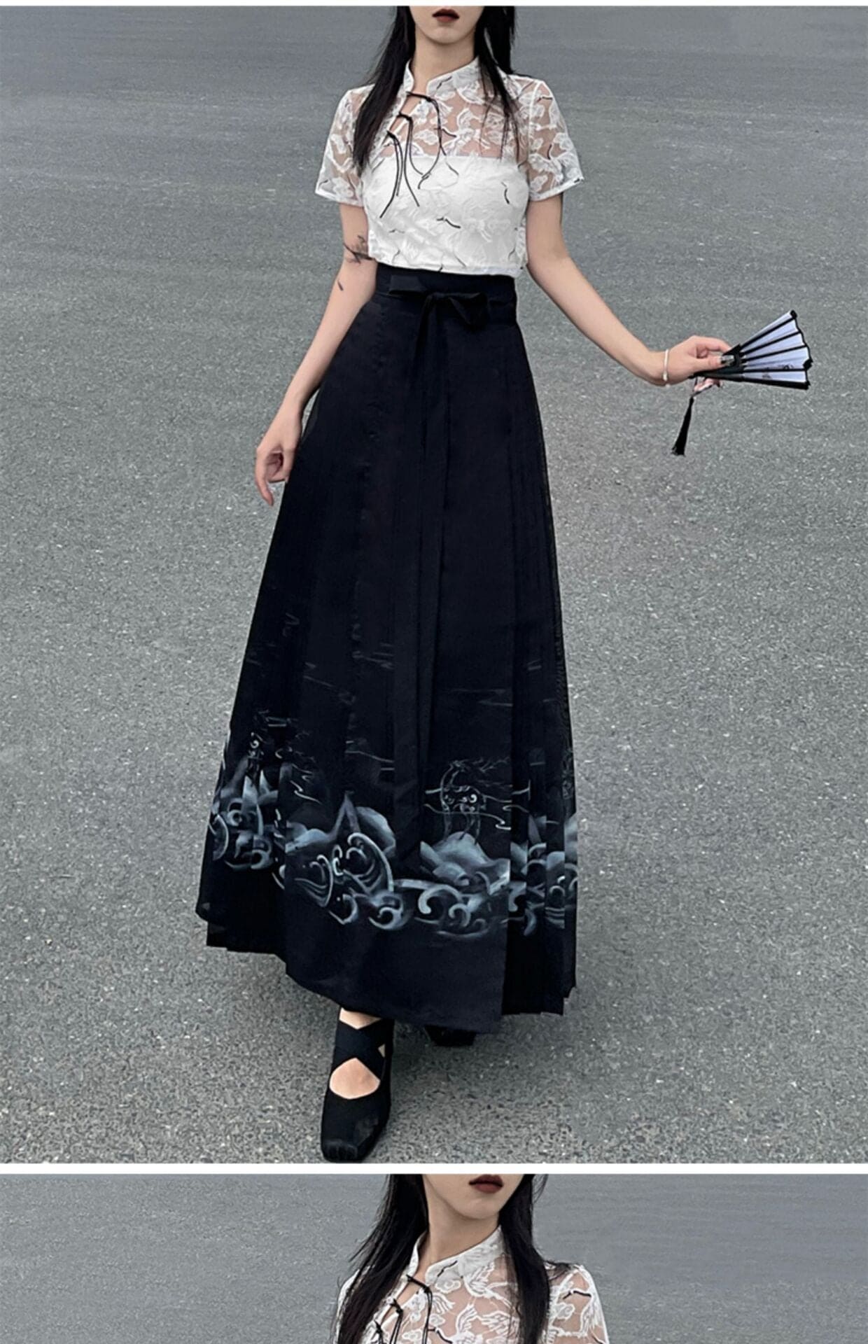 Elegant Ming Dynasty Modern Hanfu Qipao Cheongsam Dress Skirt, gifts for women 2024