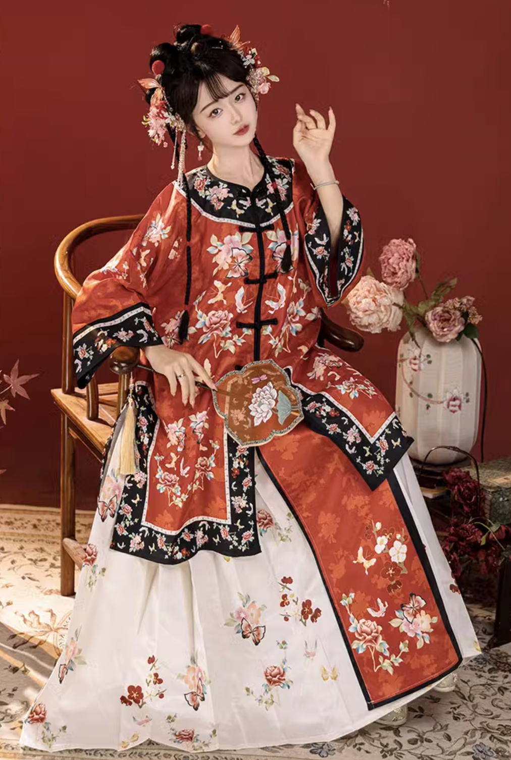 Qing Dynasty Traditional Hanfu Qipao Cheongsam Dress Skirt, gifts for women 2024