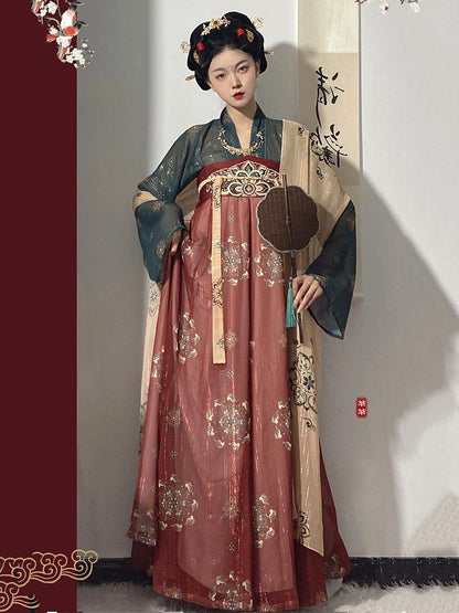 Tang Gilded Banquet Chest-length skirt Embroidery Daily