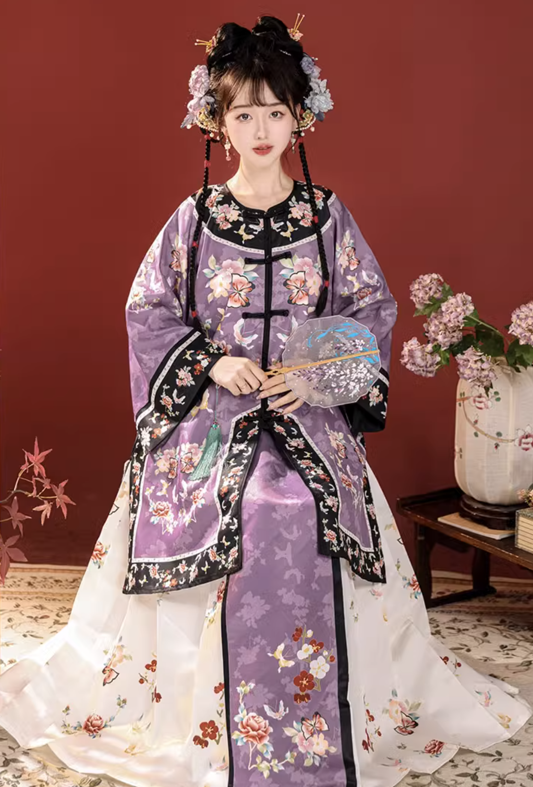 Qing Dynasty Traditional Hanfu Qipao Cheongsam Dress Skirt, gifts for women 2024