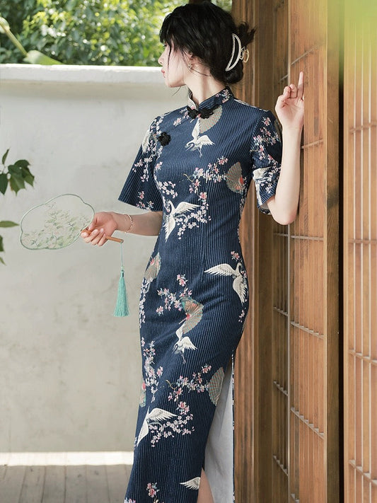 Retro Twist Hanfu Qipao Cheongsam Dress Skirt, gifts for women 2024