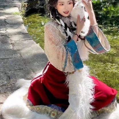 Ethnic Minority Series Wanderlust Portraits Tibetan Hanfu 44
