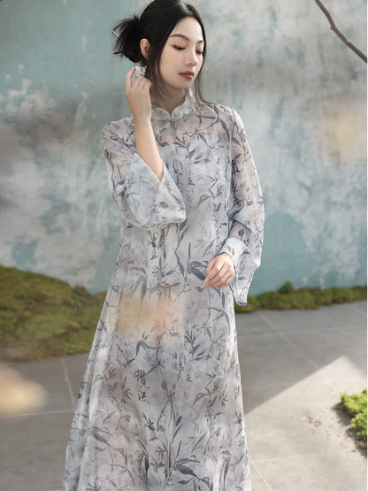 Traditional Chinese Modern Hanfu Qipao Cheongsam Dress Skirt, gifts for women 2024