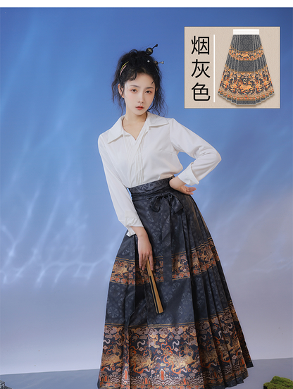 Ming Dynasty Style Modern Hanfu Qipao Cheongsam Dress Skirt, gifts for women 2024