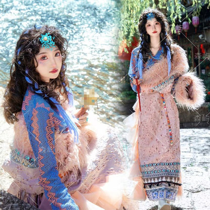 Ethnic Minority Series Wanderlust Portraits Tibetan Hanfu 15