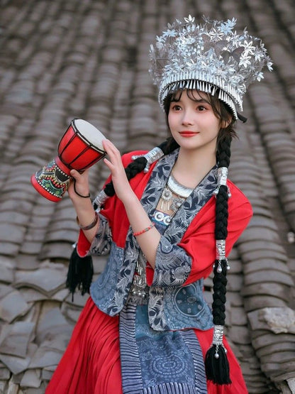 Ethnic Minority Series Wanderlust Portraits Miao Hanfu 48