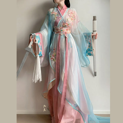 Warring States robe Improved embroidery printing