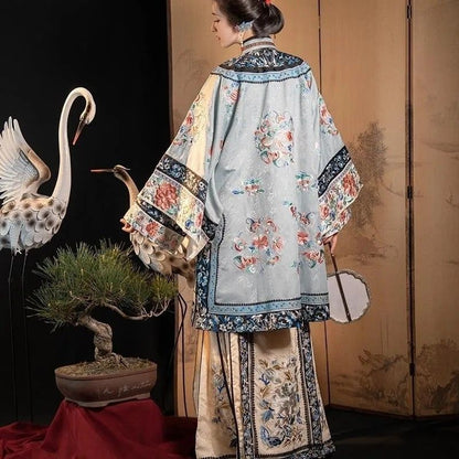 Classical Qing Dynasty Han Women Hanfu Cloak