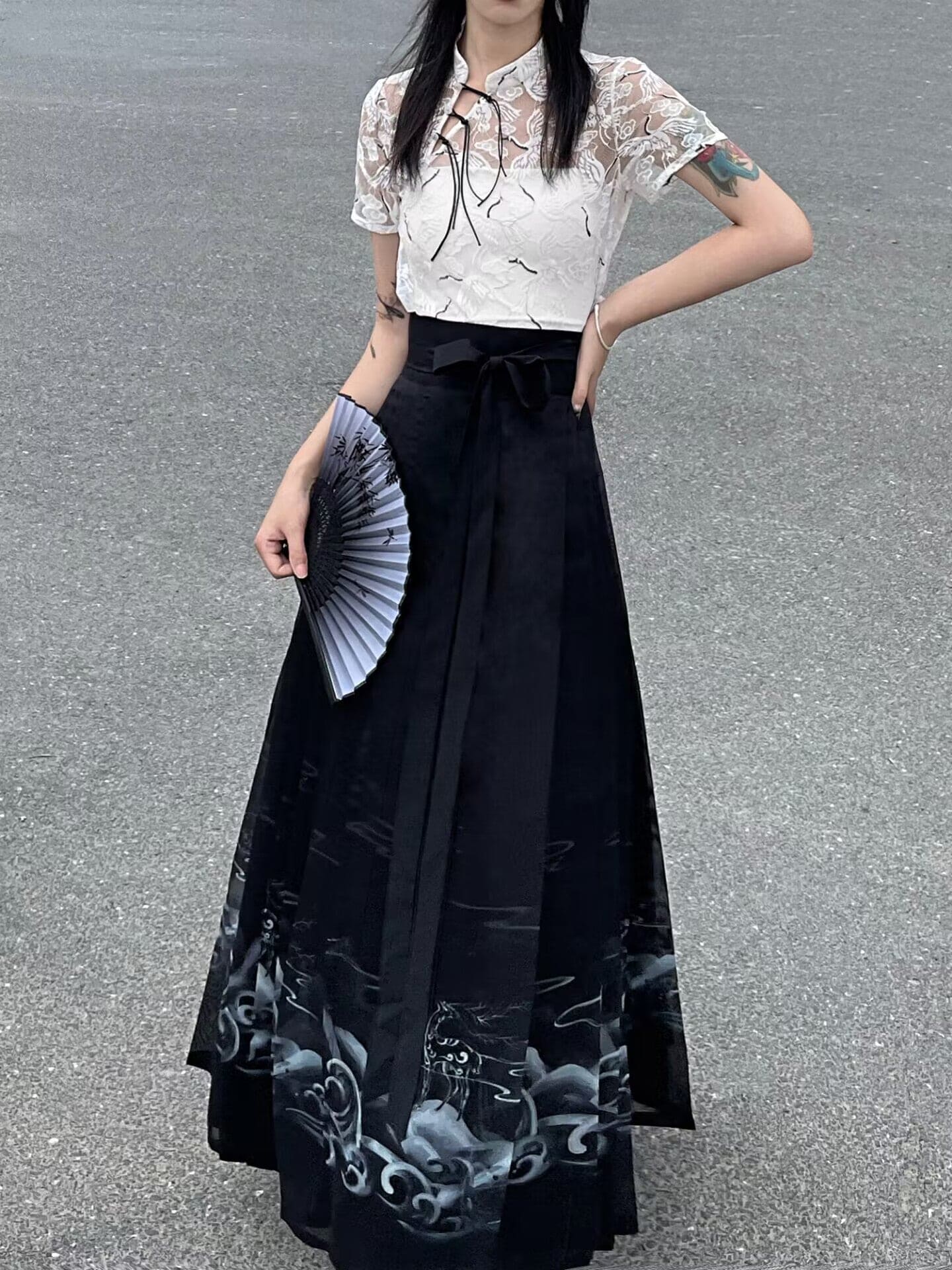 Elegant Ming Dynasty Modern Hanfu Qipao Cheongsam Dress Skirt, gifts for women 2024