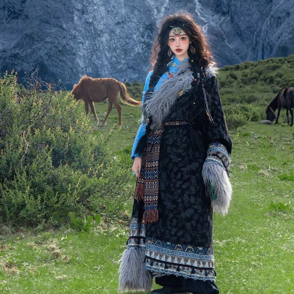 Ethnic Minority Series Wanderlust Portraits Tibetan Hanfu 21