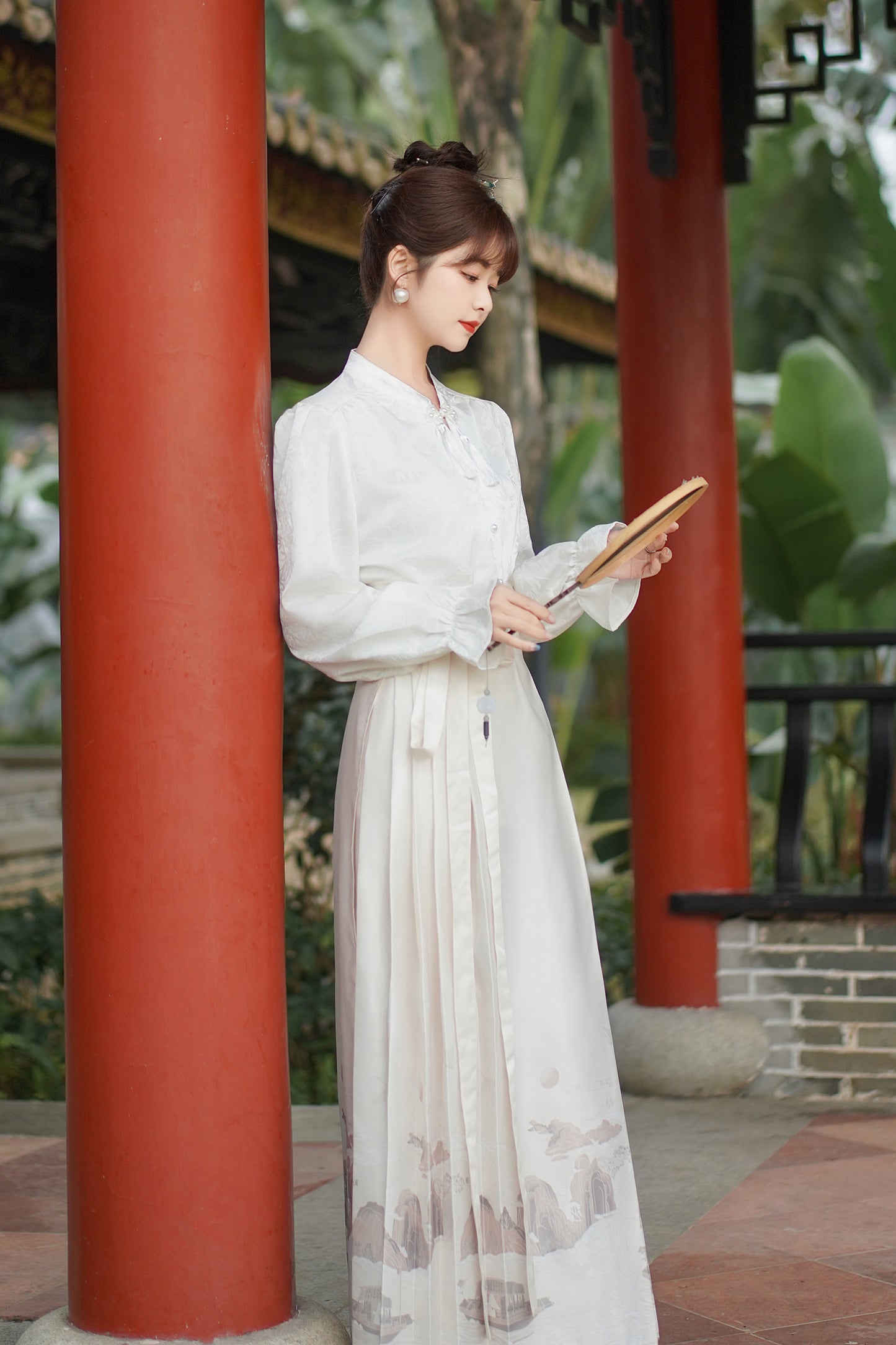 Horse Face High Waist Pleated Hanfu Qipao Cheongsam Dress Skirt, MaMianQun gifts for women 2024 #36981