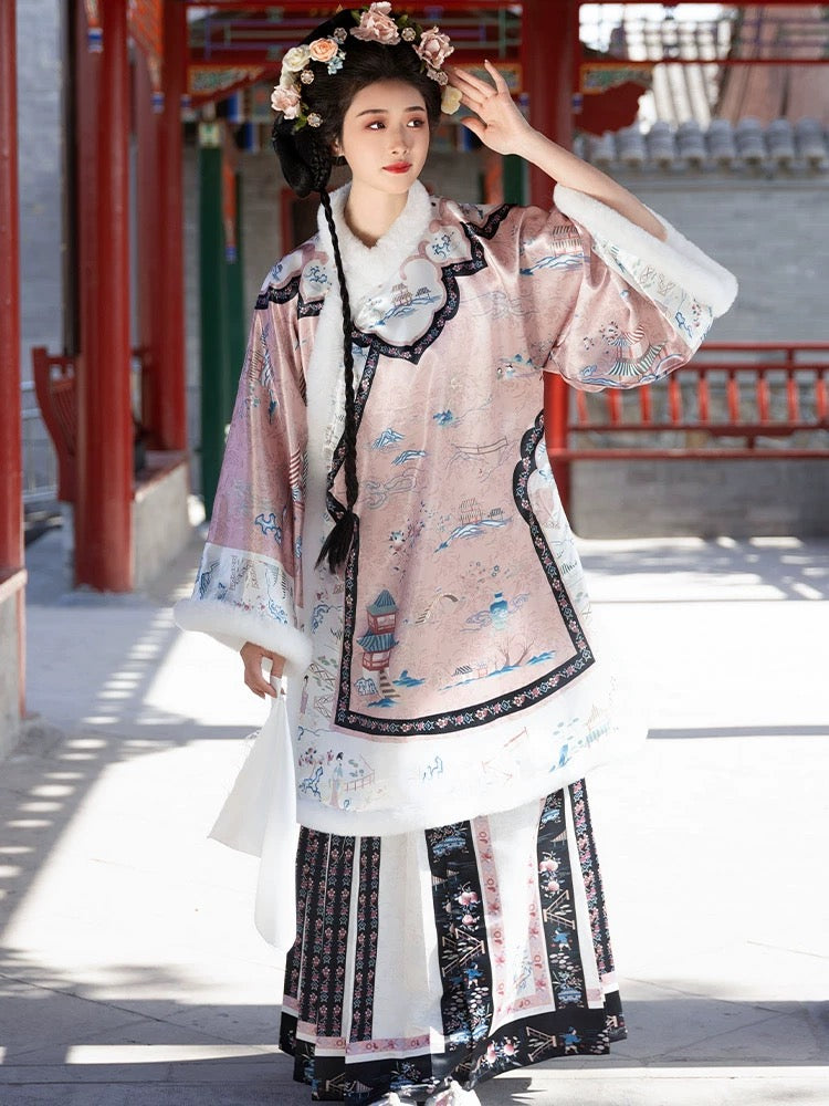 Qing Dynasty Traditional Hanfu Qipao Cheongsam Dress Skirt, gifts for women 2024