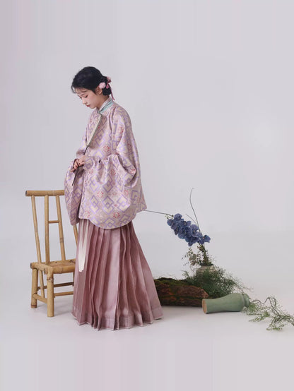 Shangyao Retreat Series Pink Purple Ming Hanfu