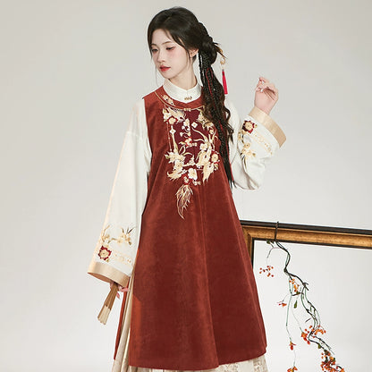 Hanshang Hualian Ming Modern Hanfu Red