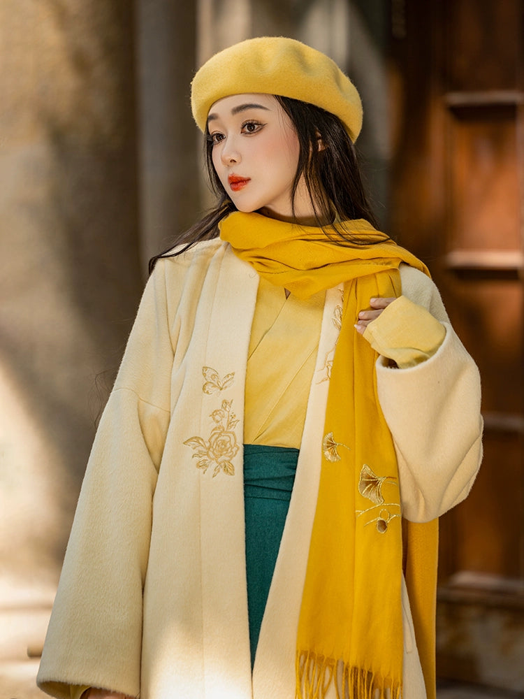 Dreams Turmeric Green Winter Hanfu