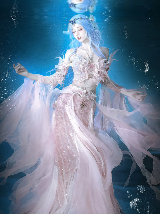 Exotic Series Blush Mermaid Hanfu Dress