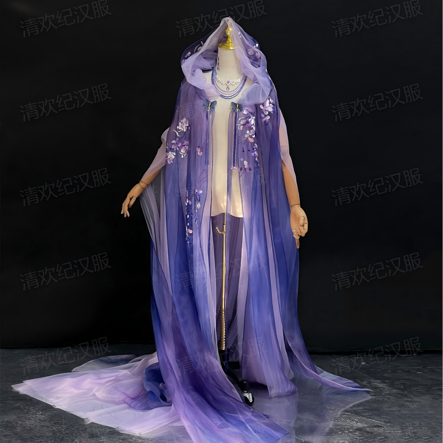 Haute Couture Series Woven Fabric Embroidered Hanfu Qing Huan Violethorn Jin