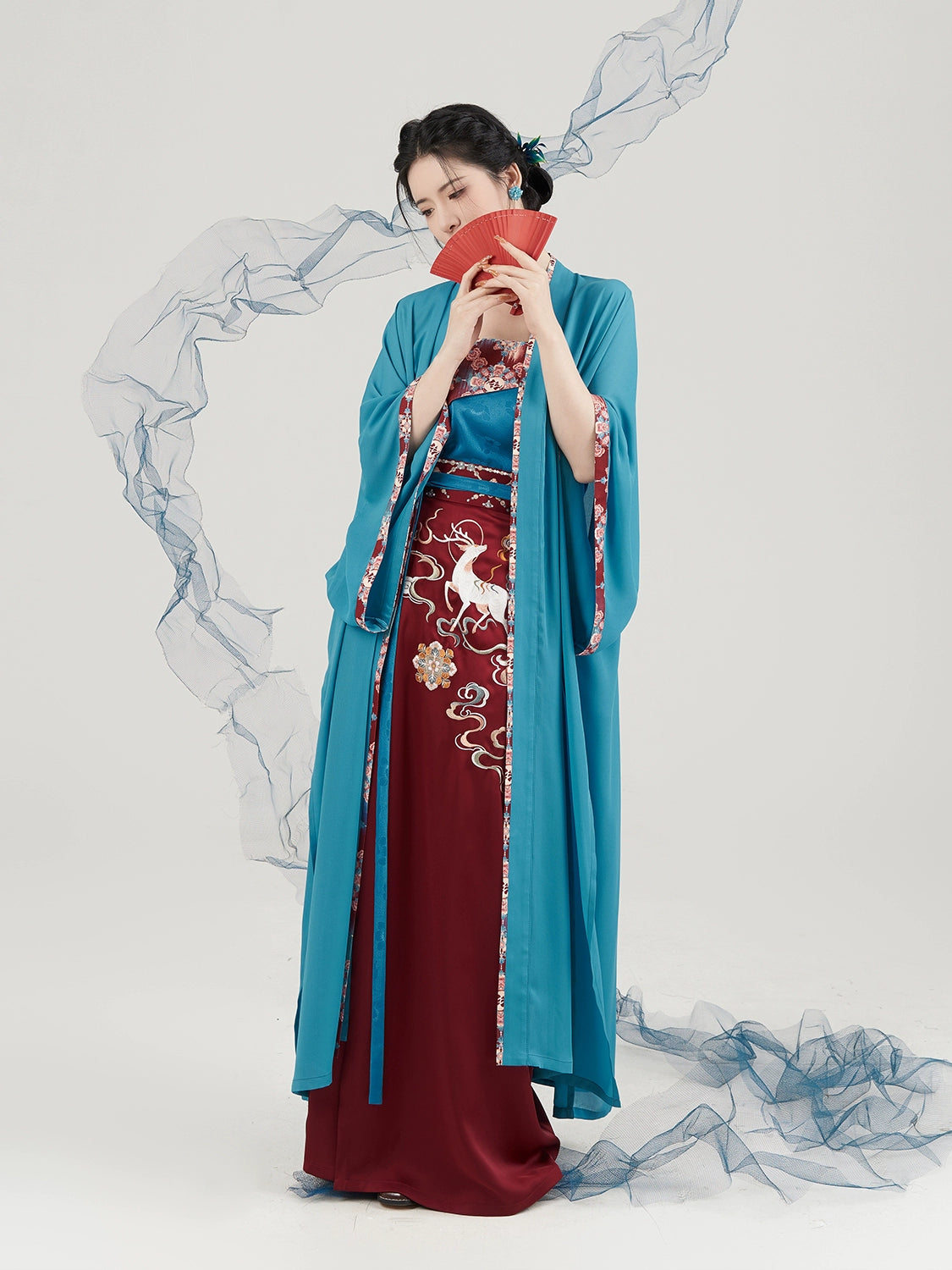 Lookbook Series Weaving Song Dynasty Hanfu Jacquard Satin Swirl Skirt