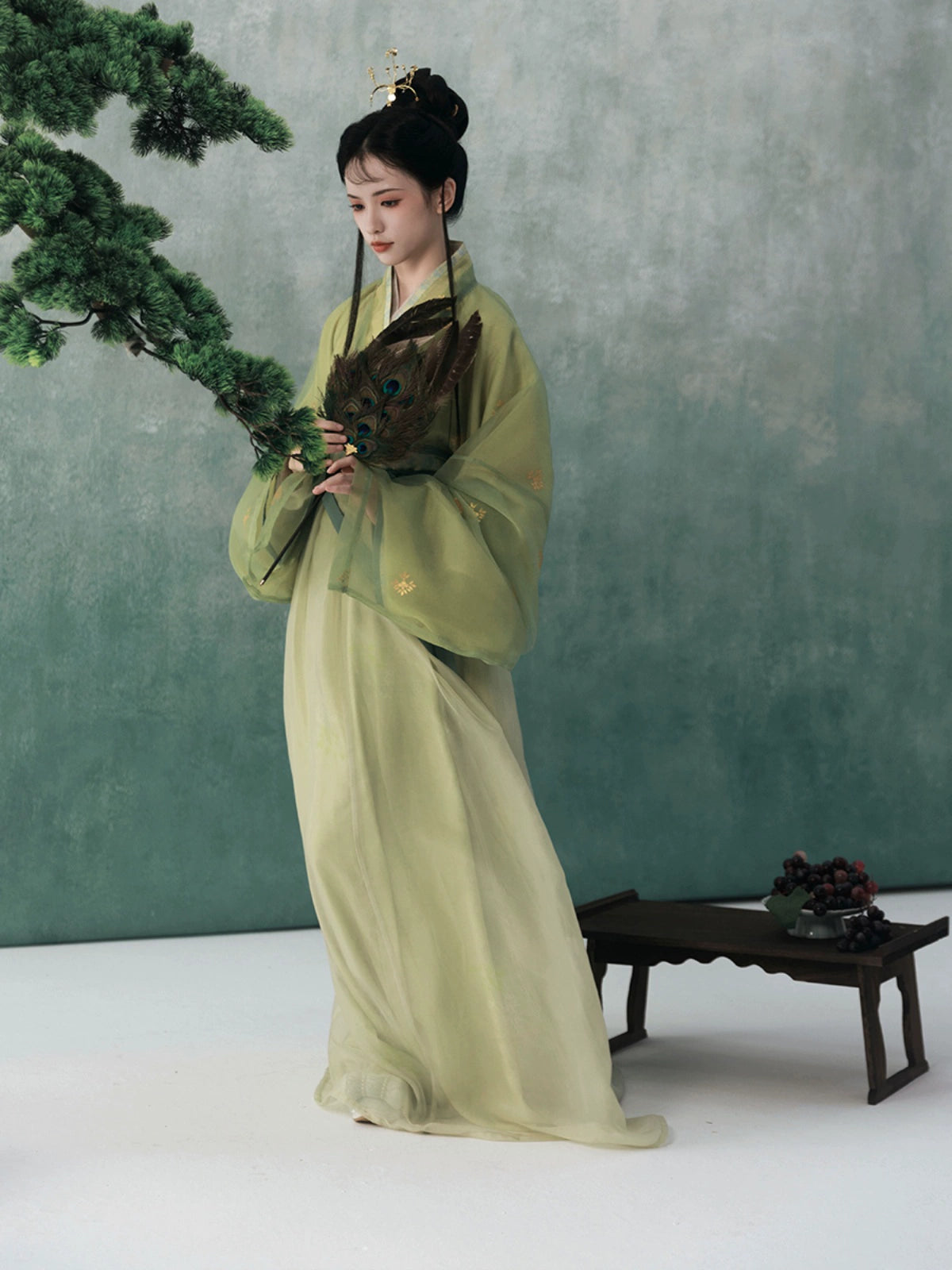 Shangyao Retreat Series Green Jin Hanfu