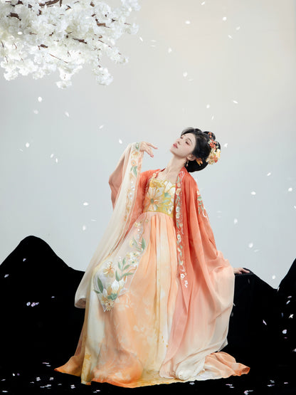 Hanfu Tang Dynasty Heavy embroidery Fairy-like long sleeve shirt