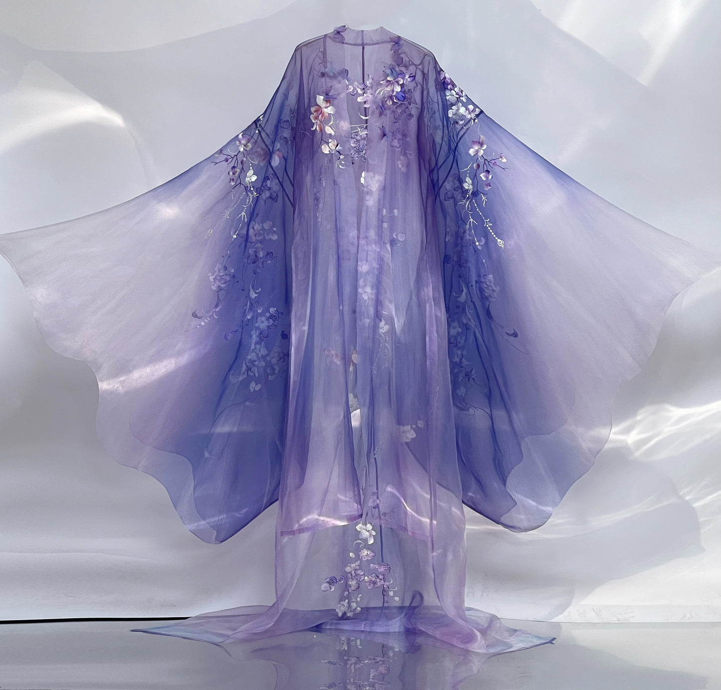 Haute Couture Series Woven Fabric Embroidered Hanfu Qing Huan Violethorn Tang