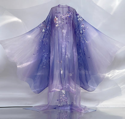 Haute Couture Series Woven Fabric Embroidered Hanfu Qing Huan Violethorn Tang