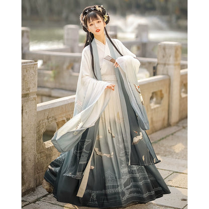 Hanfu women's original Chinese style Wei Jin style waist-length skirt