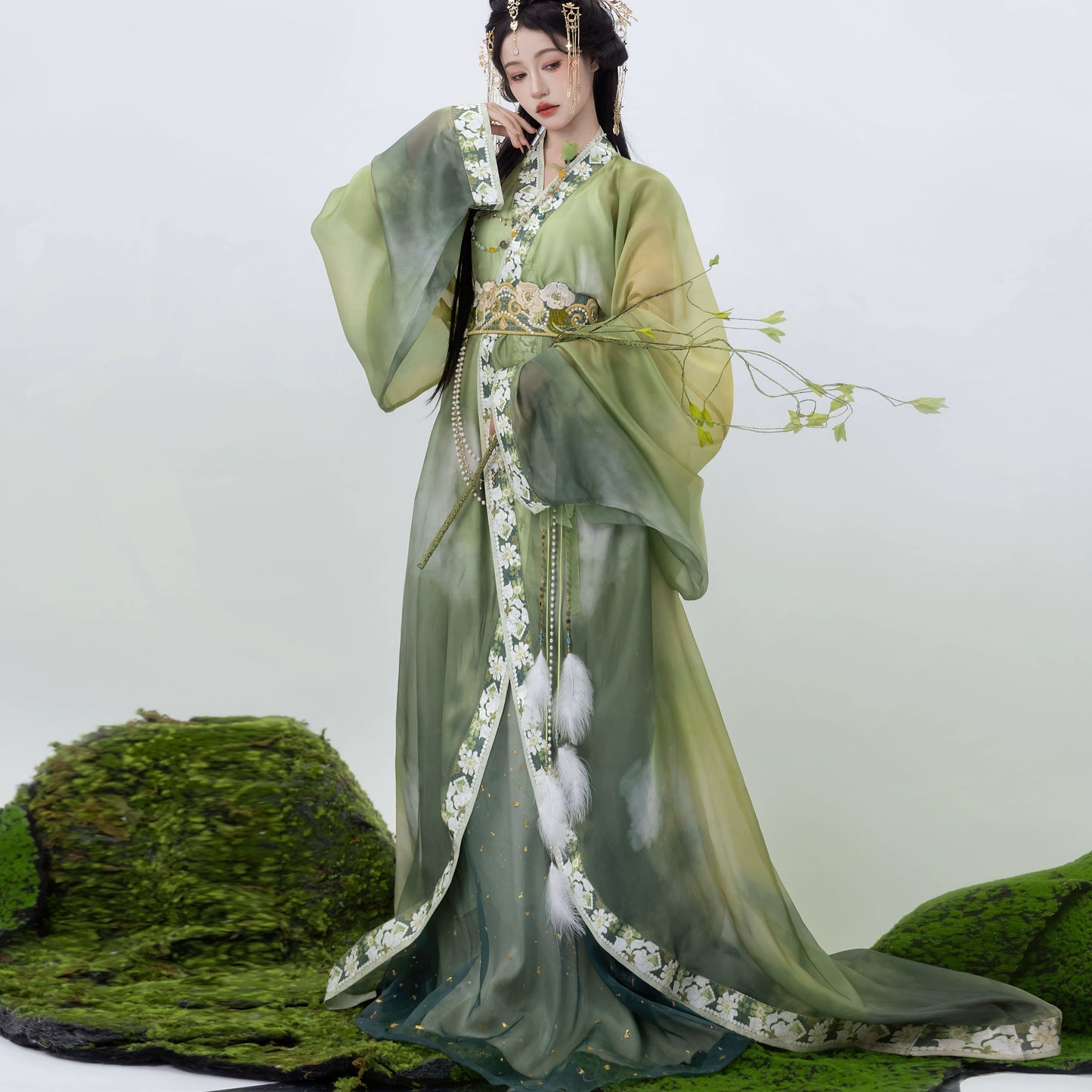 Celestial Silhouette Series Jade‑Dyed Ci Poem